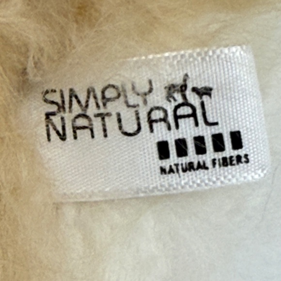 Simply Naturals Real Alpaca Fur Cream Teddy Bear Plush 7"  Peru Super Soft! EUC - Picture 4 of 4